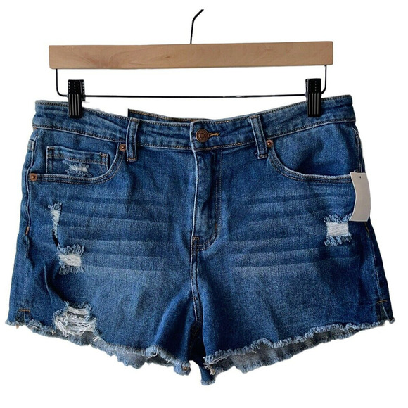 BP Pants - Bp. Size 32 Mid-Rise Distressed Cut-Off Jean Shorts - New